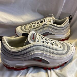 Nike Air Max 97 White and Red Sneakers 7Y or women’s 8.5